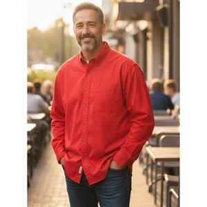 Wrangler George Strait Collection Button‎ Down Shirt XXL Mens Red